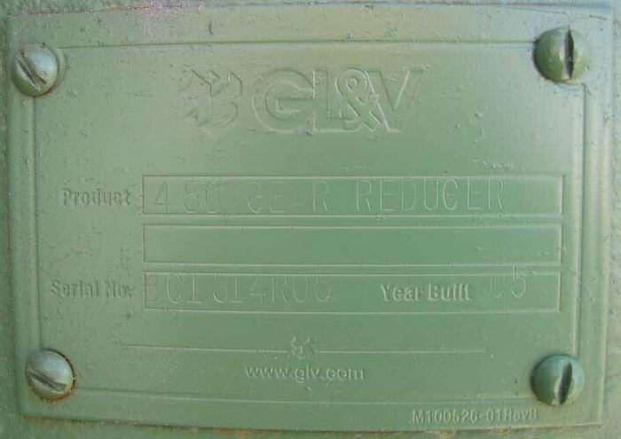 Used BELOIT GL&V MODEL 450 GEAR REDUCER PULPER DRIVE RATIO 3:52:1 REBUILT BY MARTCO