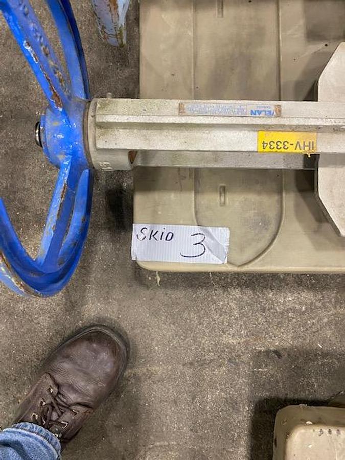 Used 8" SS MANUAL SLIDE GATE VALVES LOT 0F (6)