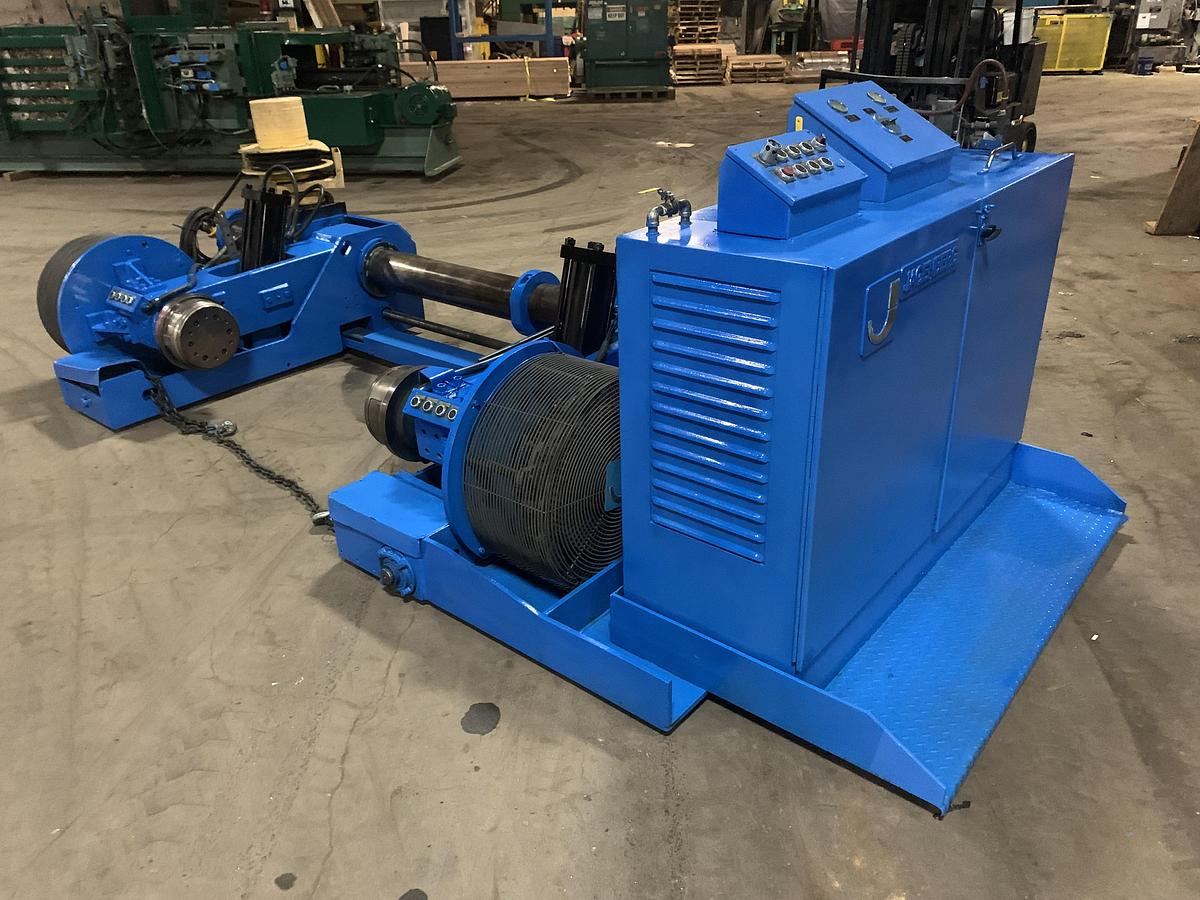 Used JAGENBERG MODEL SE-18 SHAFTLESS FLOOR PICK UP UNWIND STAND 72" ROLL DIAMETER CAPACITY