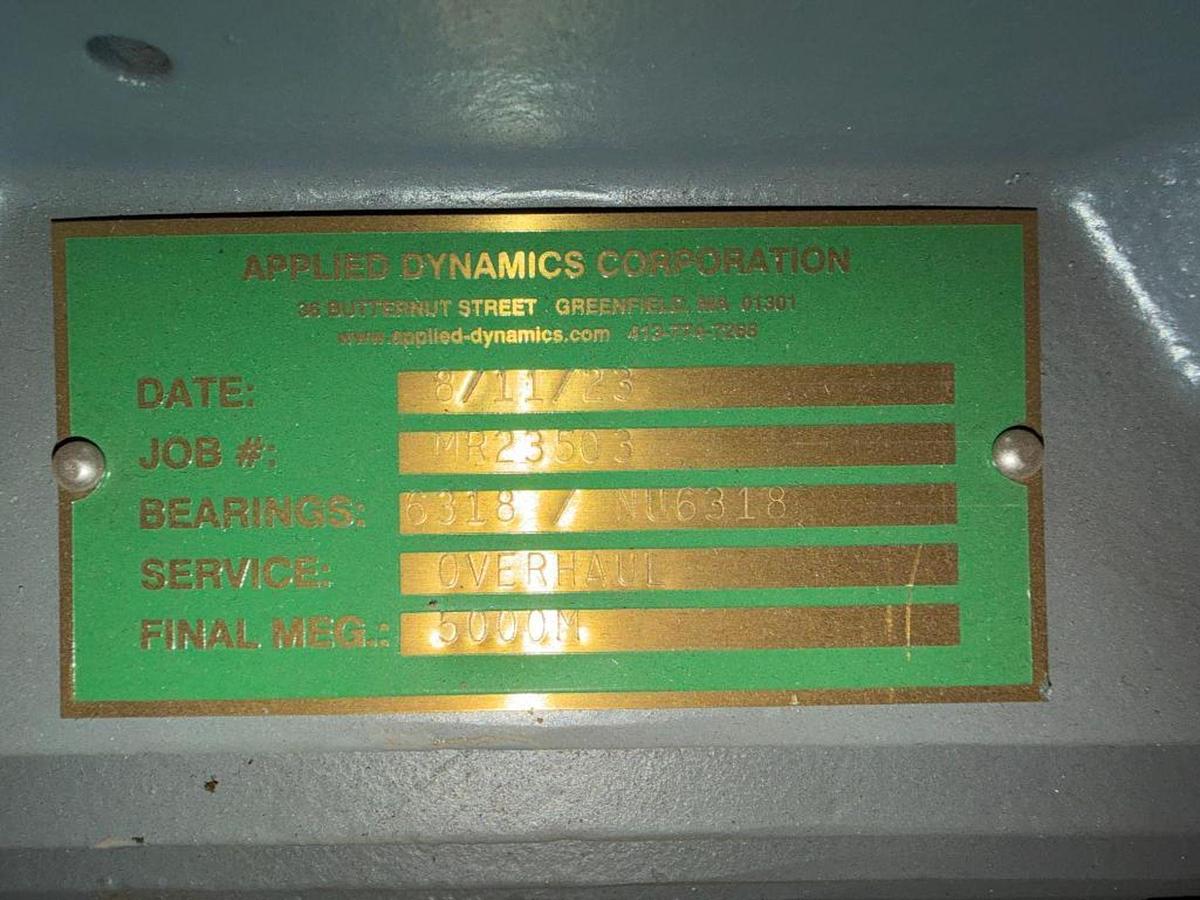 Used 200HP GE MOTORS 575V AC MOTOR 445T FRAME OVERHAULED AUGUST 2023