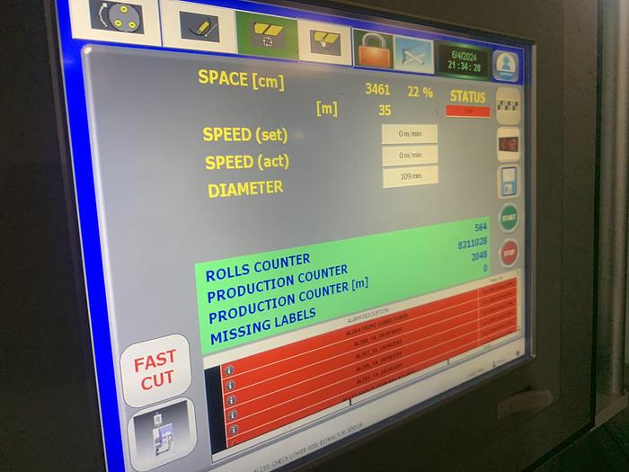 Used PRATI SRL STARPLUS TR530 TURRET SLITTER REWINDER