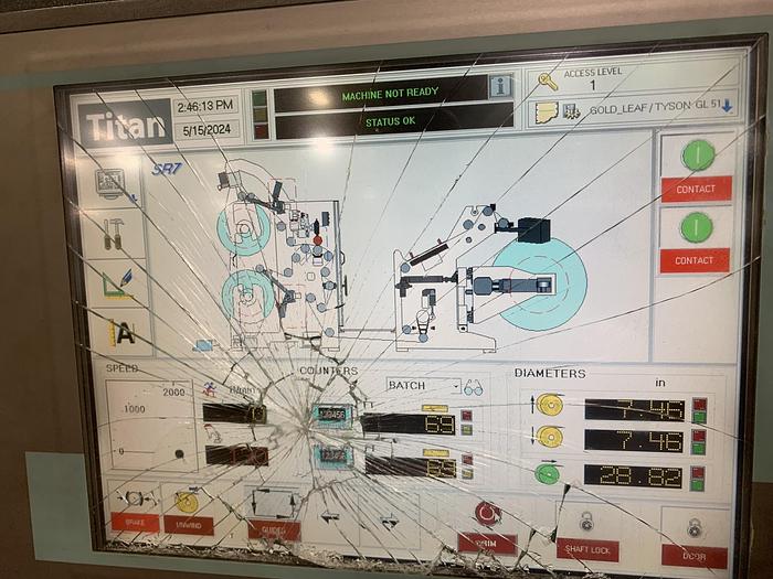 Used 2004 TITAN SR7 DUPLEX CANTILEVERED SLITTER REWINDER
