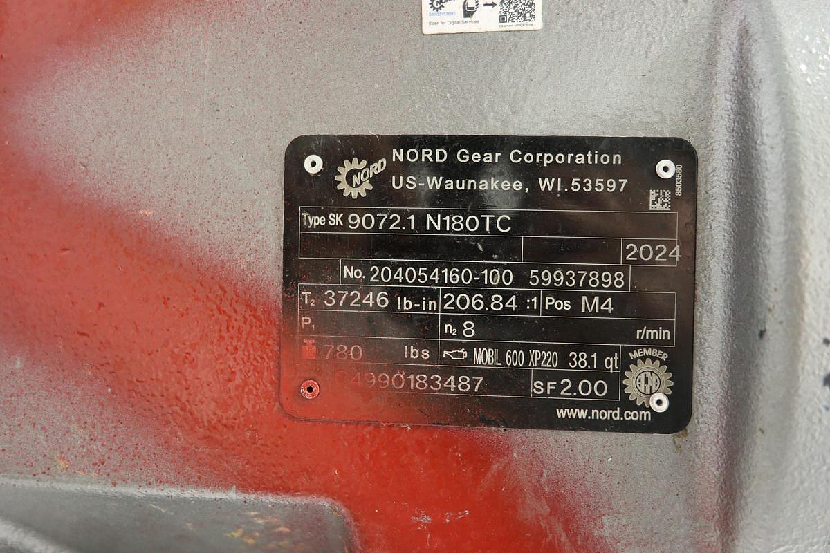 Used RAGGER WITH NORD GEAR SK9072.1-N180TC (UNIT OFF 20' PULPER)