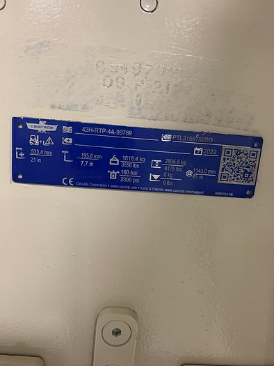 Used 2022 CASCADE 42H-RTP TISSUE CLAMP 90" DIAMETER CLASS IV