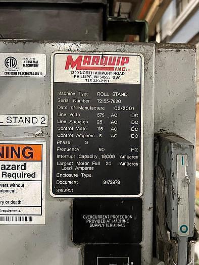 Used MARQUIP  127" WIDE DUAL SHAFTLESS FLOOR PICKUP UNWIND STAND