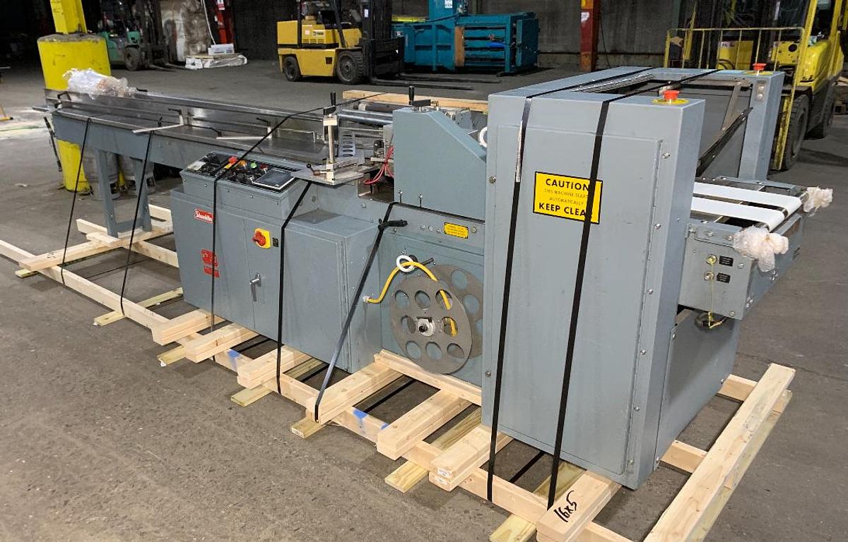 Used SHANKLIN F-5A AUTOMATI SIDE SEAL SHRINK SYSTEM WITH SHANKLIN T-7XL SHRINK TUNNEL