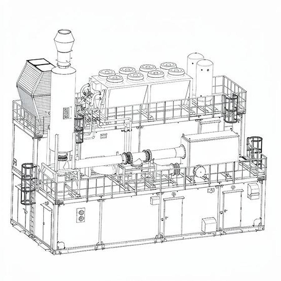 Used 2000kW JENBACHER J612 NATURAL GAS GENERATOR