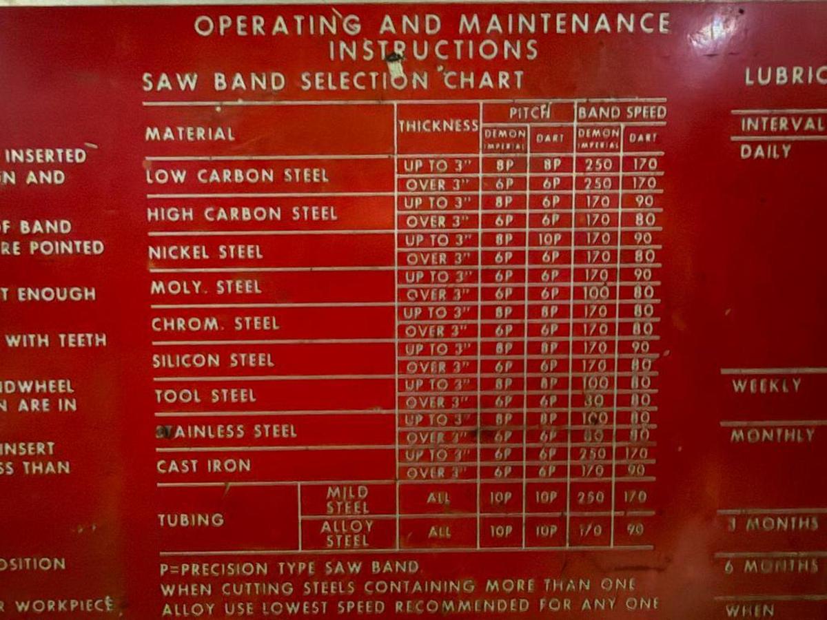 Used DOALL MODEL C-9V METALCUTTING BAND SAW