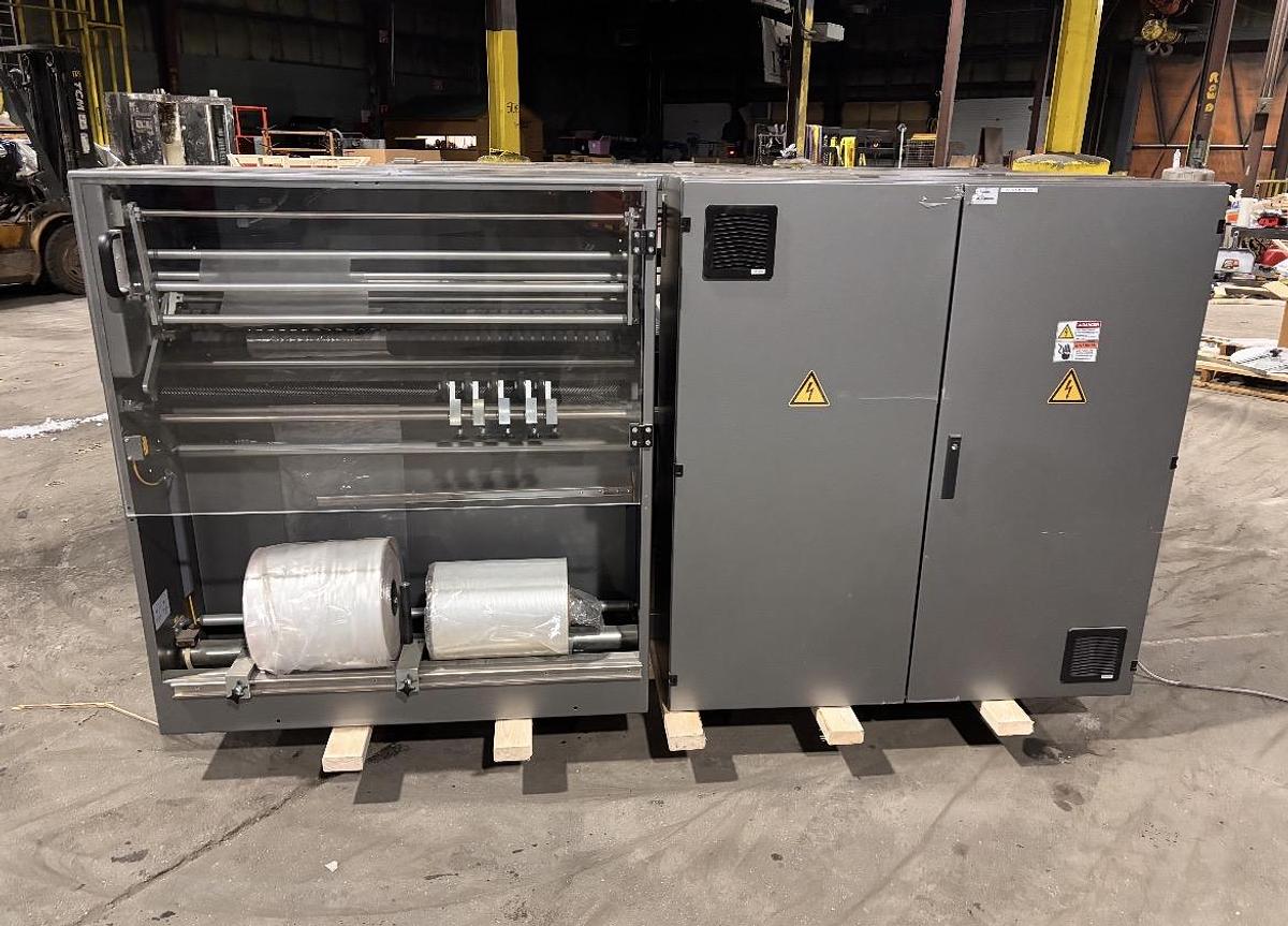 Used KALLFASS UNIVERSA 800 AUTOMATIC SIDE SEAL SHRINK WRAP SYSTEM MFG 2020