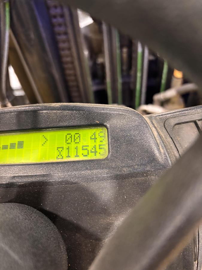 Used 12,000 POUND CAPACITY HYSTER S120FTPRS FORKLIFT WITH 72" CASCADE CLAMP