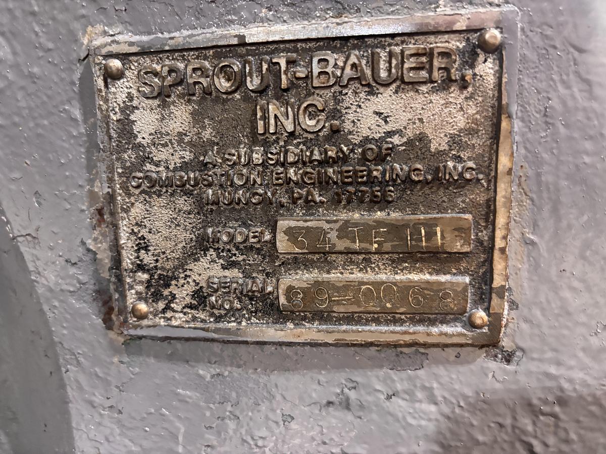 Used 34" ANDRITZ SPROUT BAUER 34 TF III REFINER