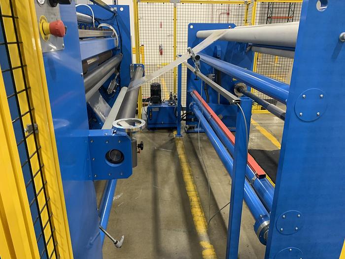 Used 94" WIDE ELITE CAMERON MODEL CW800HD CANILEVERED DUPLEX SLITTER REWINDER