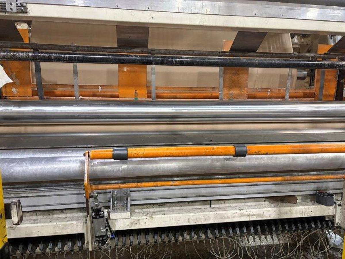 Used 108" WIDE MAFLEX HESTIA MODEL SA-502 INDUTRIAL ROLL REWINDER