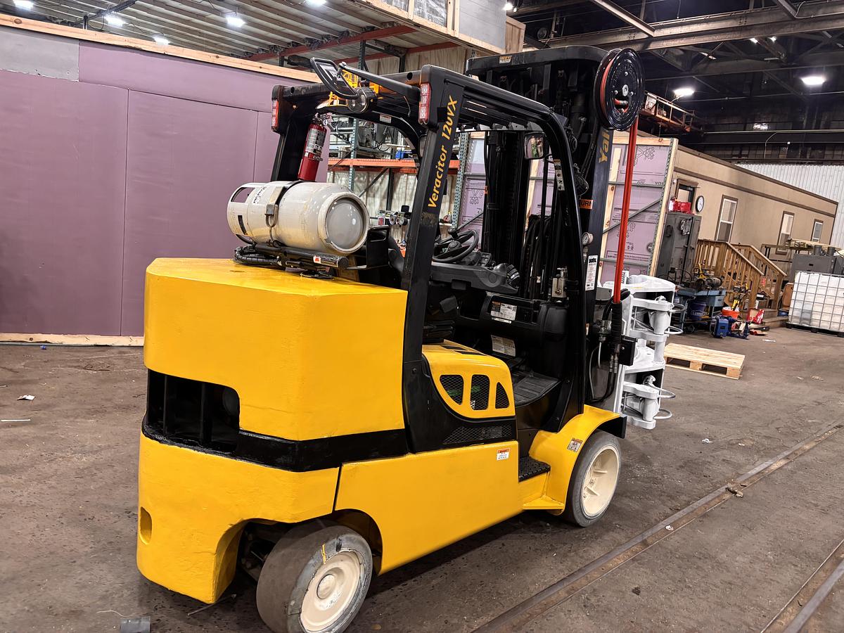 Used 12,000 POUND YALE MODEL GLC120VXPRS TRIPLE STAGE LOW MAST MANUFACTURED 2019