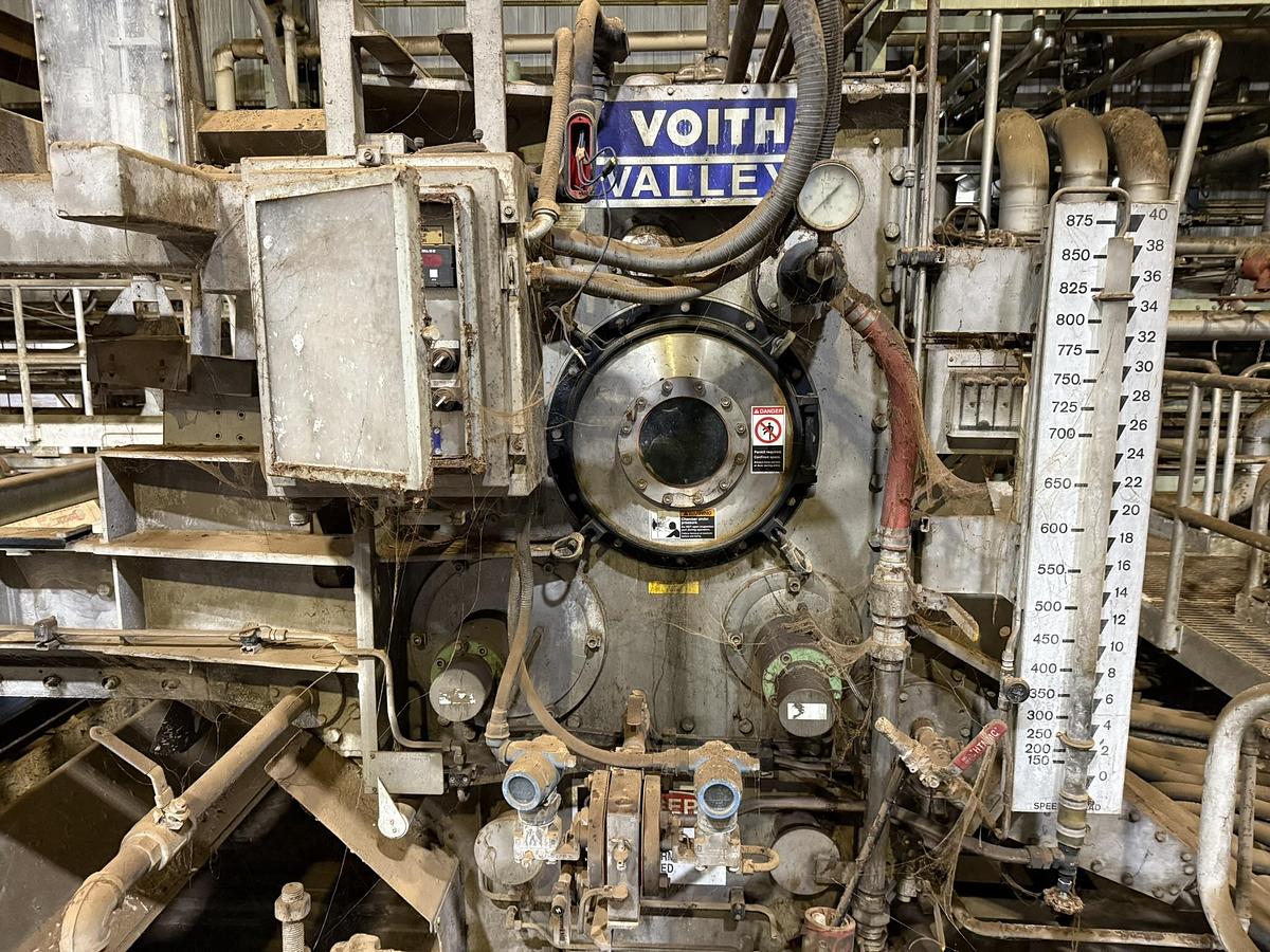 Used 110" (2.8M) VOITH FOURDRINIER PAPER MACHINE (2002) – 72" DIAMETER DRYERS – DUAL SHOE PRESS – AVAILABLE IN SECTIONS (GBM)