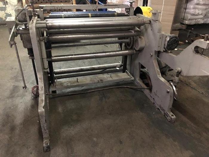 Used 40" WIDE GOEBEL H3 CASH REGISTER ROLL SLITTER REWINDER