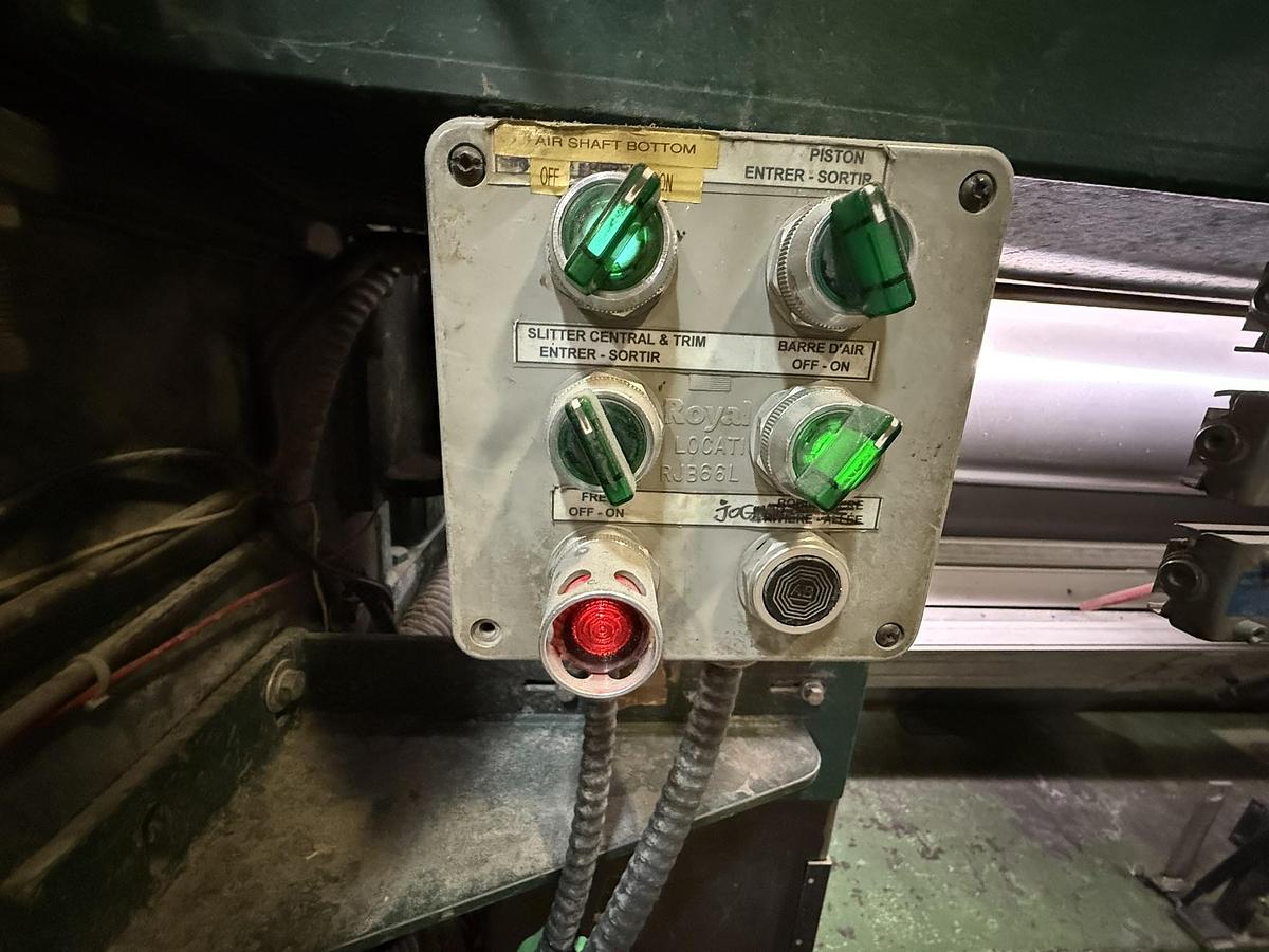 Used 110" FACE LANGSTON MODEL DA TWO DRUM SLITTER REWINDER 72" REWIND DIAMETER