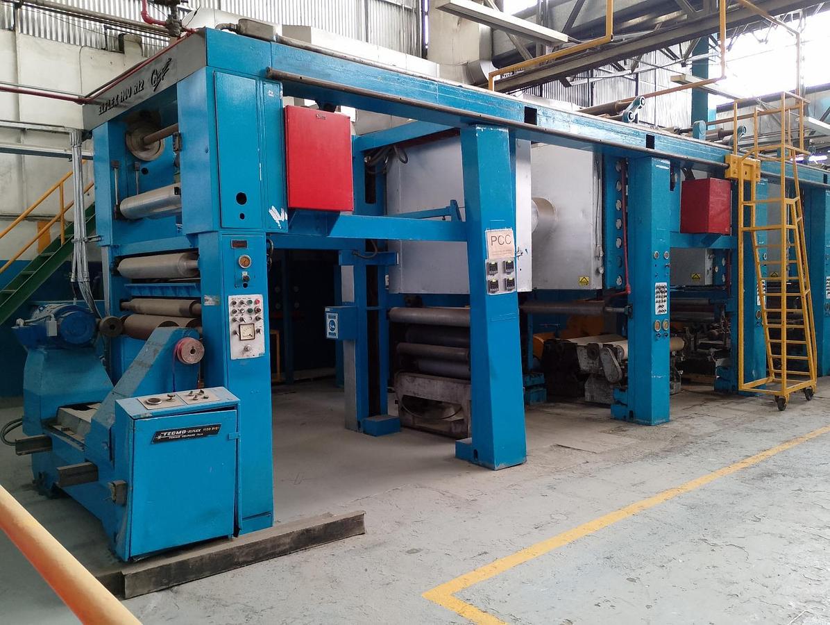Used 40" (1050mm) WIDE TECMO FLEXO COATING & EMBOSSING LINE - ALUMINUM FOIL & FILM