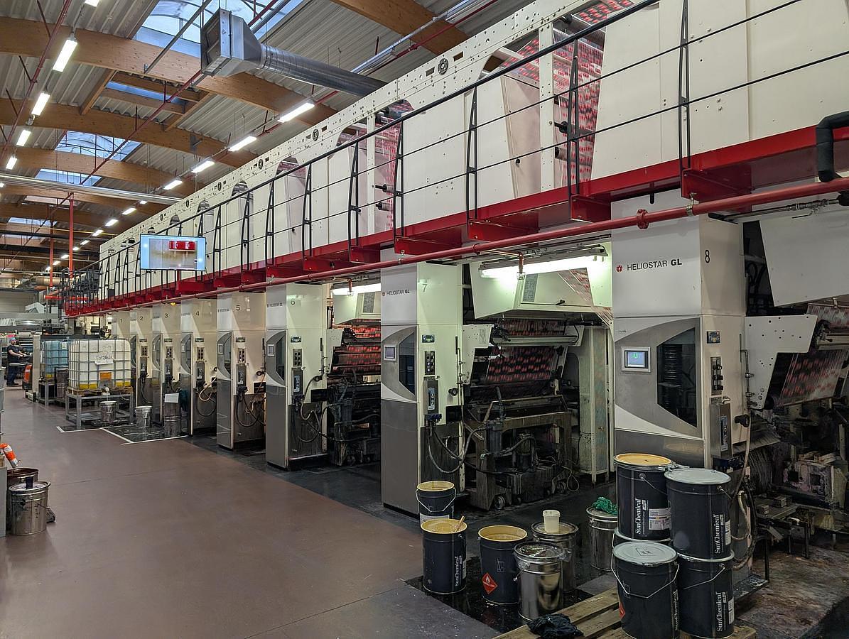 Used 40" WIDE W&H HELIOSTAR 8 COLOR ROTOGRAVURE PRINTING PRESS