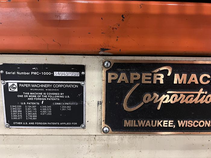 Used PAPER MACHINERY CORPORATION PMC CORPORATION PMC-1000 12OZ CUPS (Line #2)