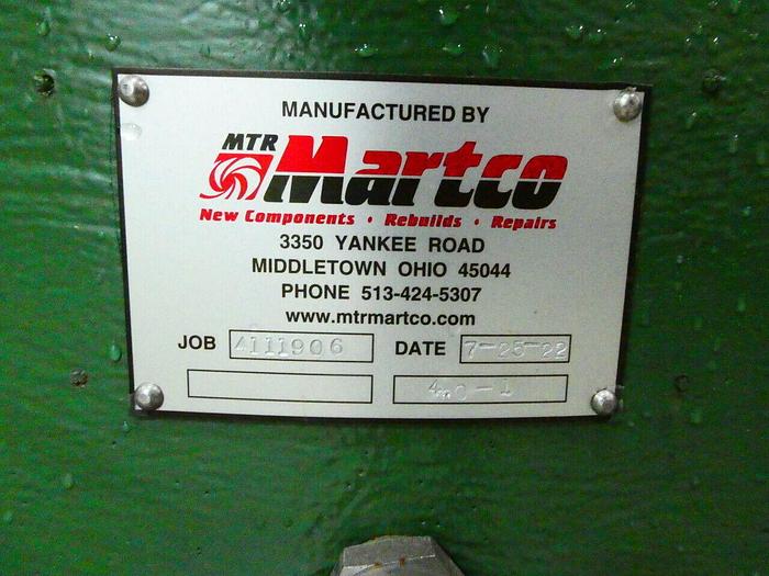 Used BLACK CLAWSON SIZE 3 HYDRAPULPER DRIVE MTR MARTCO REBUILT 2022 4.0-1 RATIO - PENDING JF