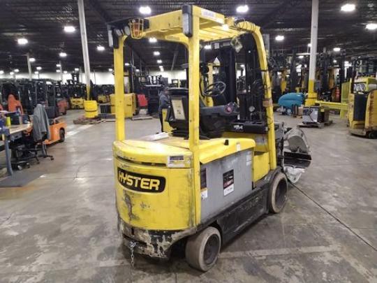 Used 7,000 LB CAPACITY HYSTER ELECTRIC FORKLIFT CLASS III WITH ROLL CLAMP