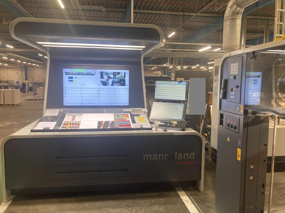 Used MAN ROLAND MODEL R 710 PLV ELITE PRINTING LINE