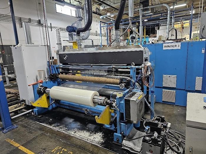 Used 63" WIDE KAMPF CONSLIT US 106 DUPLEX CANTILEVERED SLITTER REWINDER