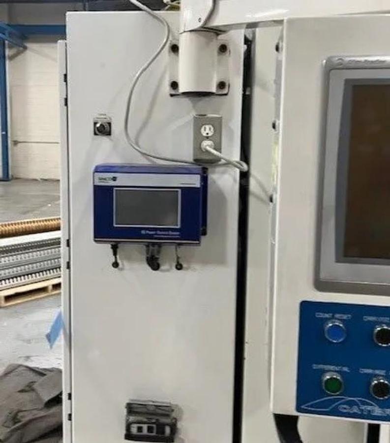 Used 55" WIDE CATBRIDGE DUPLEX TURRET SLITTER REWINDER WITH CORE LOADING - MFG 2018