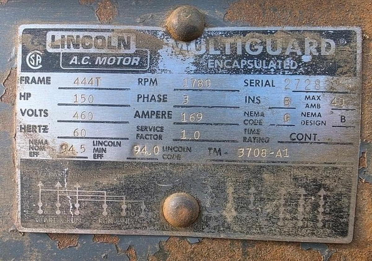 Used MONTGOMERY MODEL HE ER-50 HAMMERMILL 150 HP 