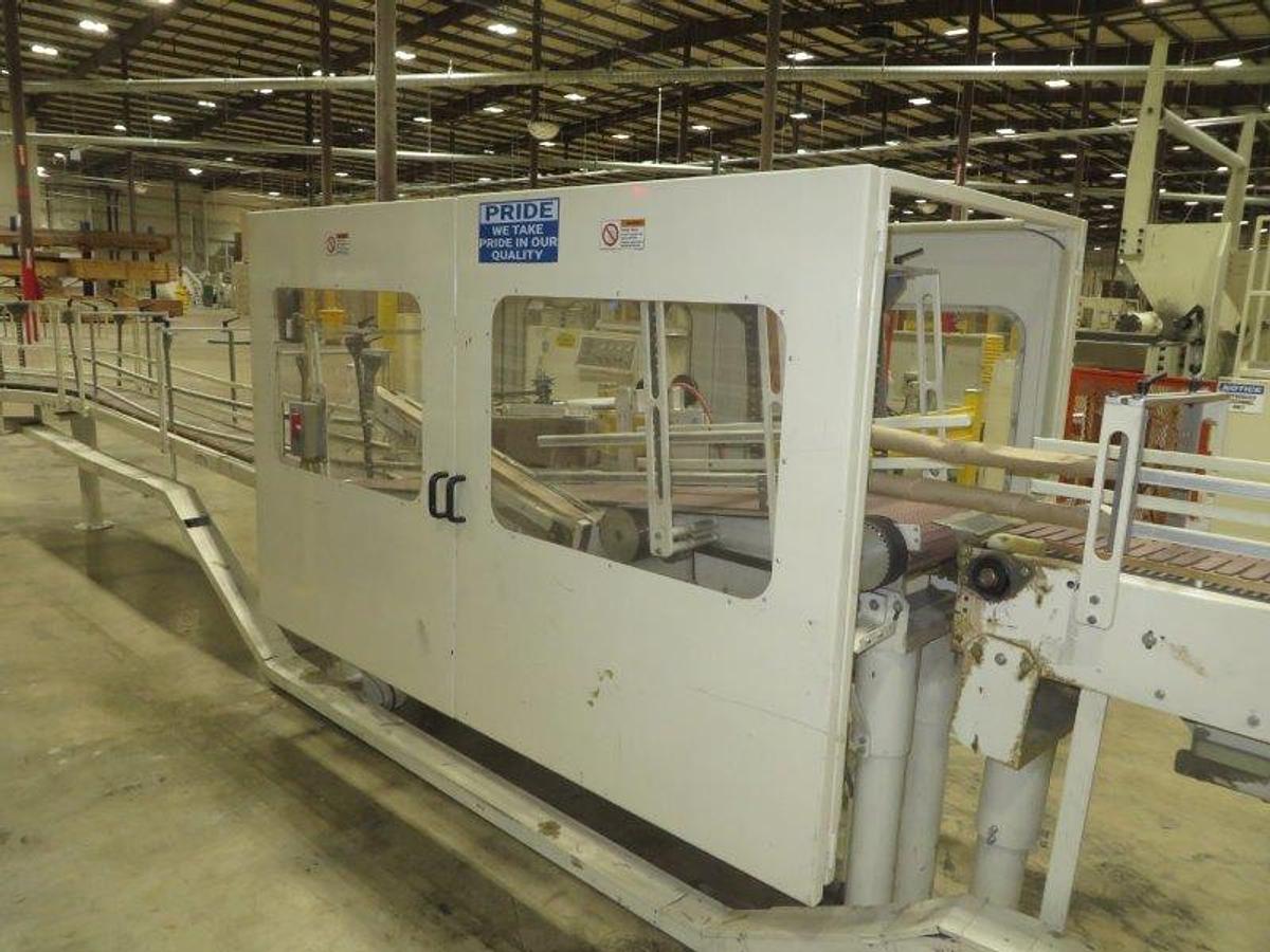 Used 2010 BAOSUO ULTRA COMPACT 102" KITCHEN TOWEL REWINDING LINE WITH LOG SAW AND PACKAGING