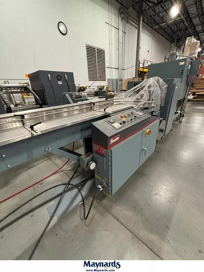 Used SHANKLIN  MDL. F-5A AUTOMATIC SIDE SEAL SHRINK WRAPPER SYSTEM