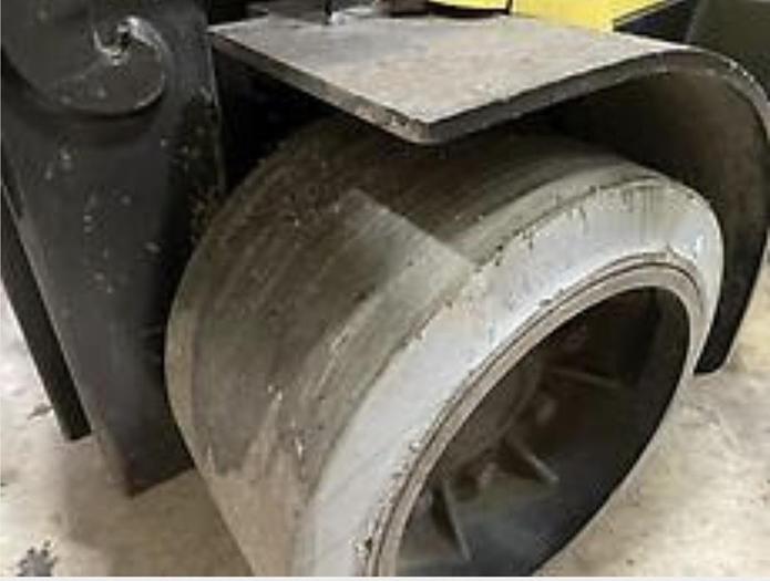 Used 12,000 POUND CAPACITY HYSTER MODEL S120FTPRS ENCLOSED CAB ROLL CLAMP FORKLIFT MFG. 2017