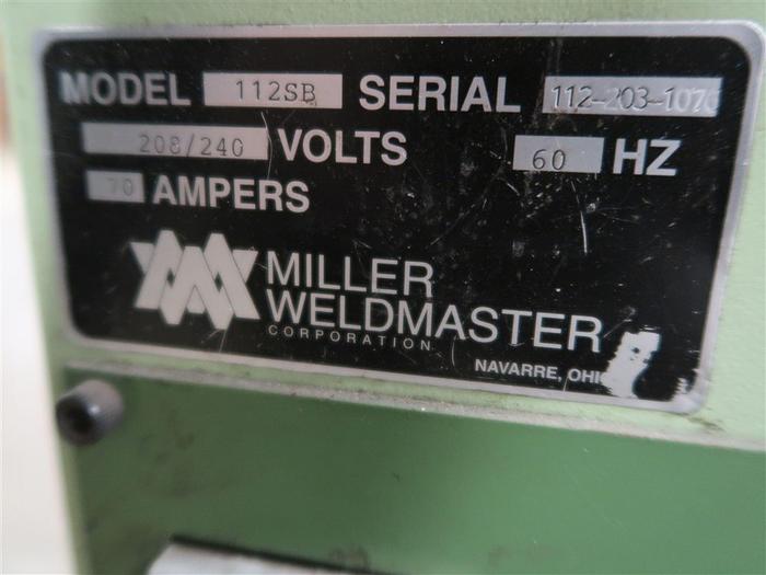 Used 22' MILLER WELDMASTER MODEL 112SB SEAM WELDER 