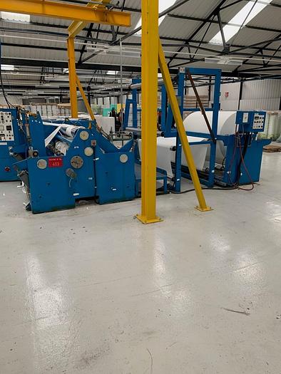 Used 65" ALAN DUFFY CENTER SURFACE SLITTER REWINDER 40" OD REWIND - PENDING ALS