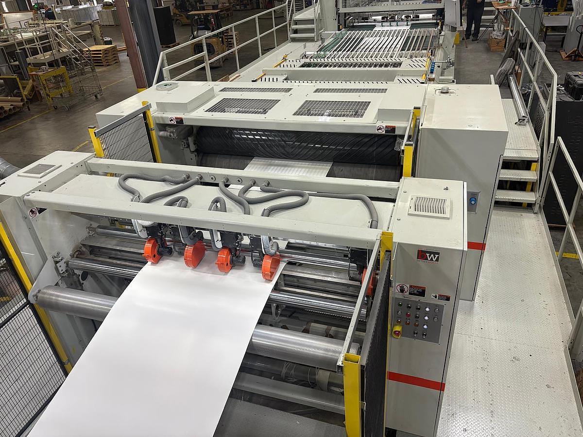 Used 98" WIDE BW PAPERSYSTEMS / MARQUIP FALCON 2500 DUAL ROTARY SHEETER - MFG 2018