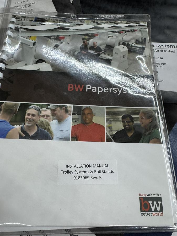 Used 73" WIDE BW PAPERSYSTEMS / MARQUIP DUAL ROTARY SHEETER WITH D2 SPLICER