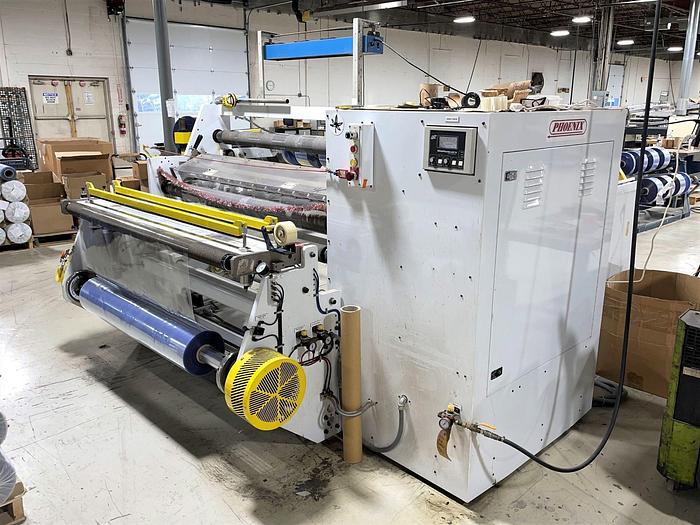Used 60" PHOENIX MODEL 645FC-60 DUPLEX SLITTER REWINDER FOR VINYLS - PENDING SALE