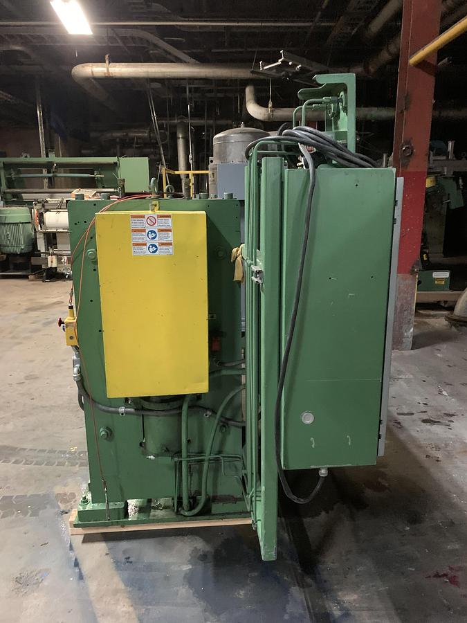 Used 47" WIDE EASTERN ENGRAVING AND MACHINE CO. INC. HYDRAULIC EMBOSSING MACHINE REBUILT 2010