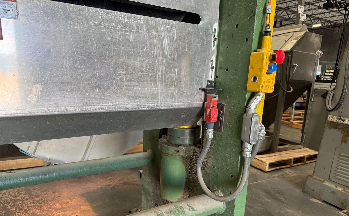 Used 47" WIDE EASTERN ENGRAVING AND MACHINE CO. INC. HYDRAULIC EMBOSSING MACHINE REBUILT 2010