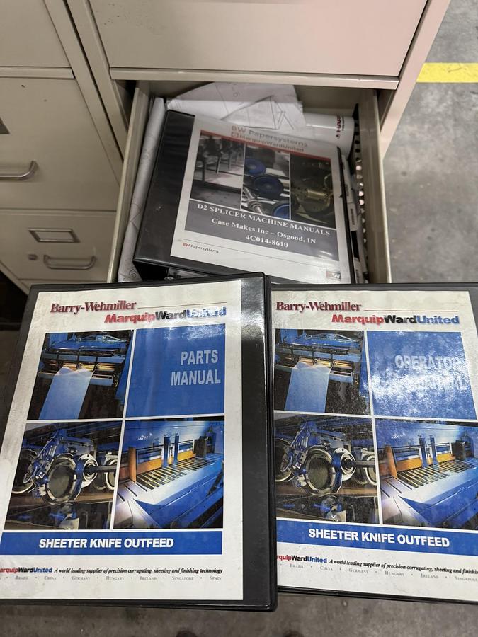 Used 73" WIDE BW PAPERSYSTEMS / MARQUIP DUAL ROTARY SHEETER WITH D2 SPLICER