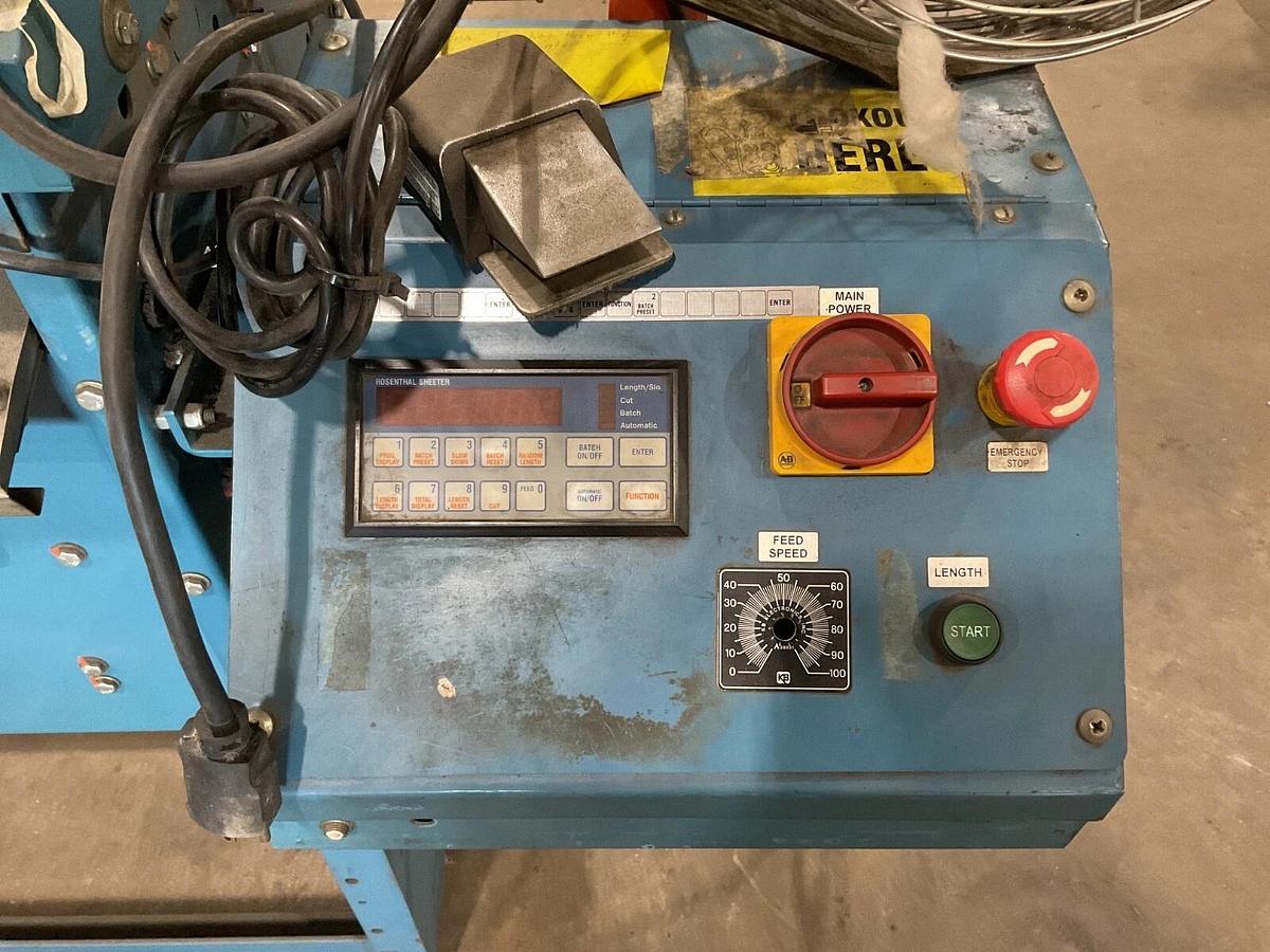 Used 60" WIDE ROSENTHAL SM-60 STRAIGHT KNIFE SHEETER SHEETMASTER 