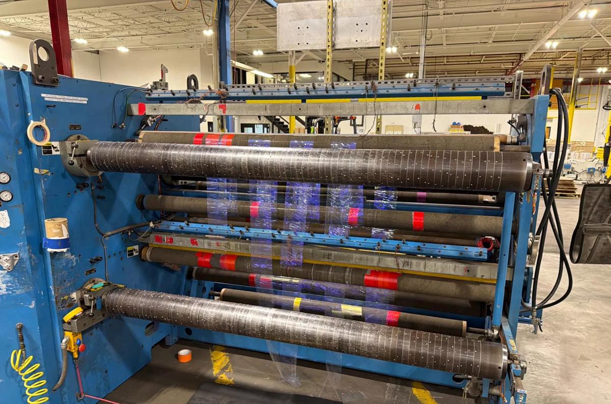 Used 62" DUSENBERY MODEL 835-24 DUPLEX SLITTER REWINDER 24" REWIND DIAMETER