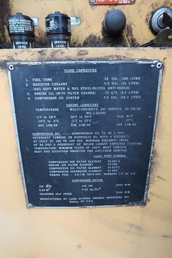 Used LEROI DRESSER 185 PORTABLE DIESEL COMPRESSOR