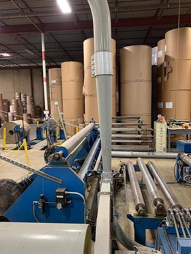 Used 82" WIDE PACIFIC MACHINE DESIGN TWO DRUM WINDER 58" REWIND DIAMETER