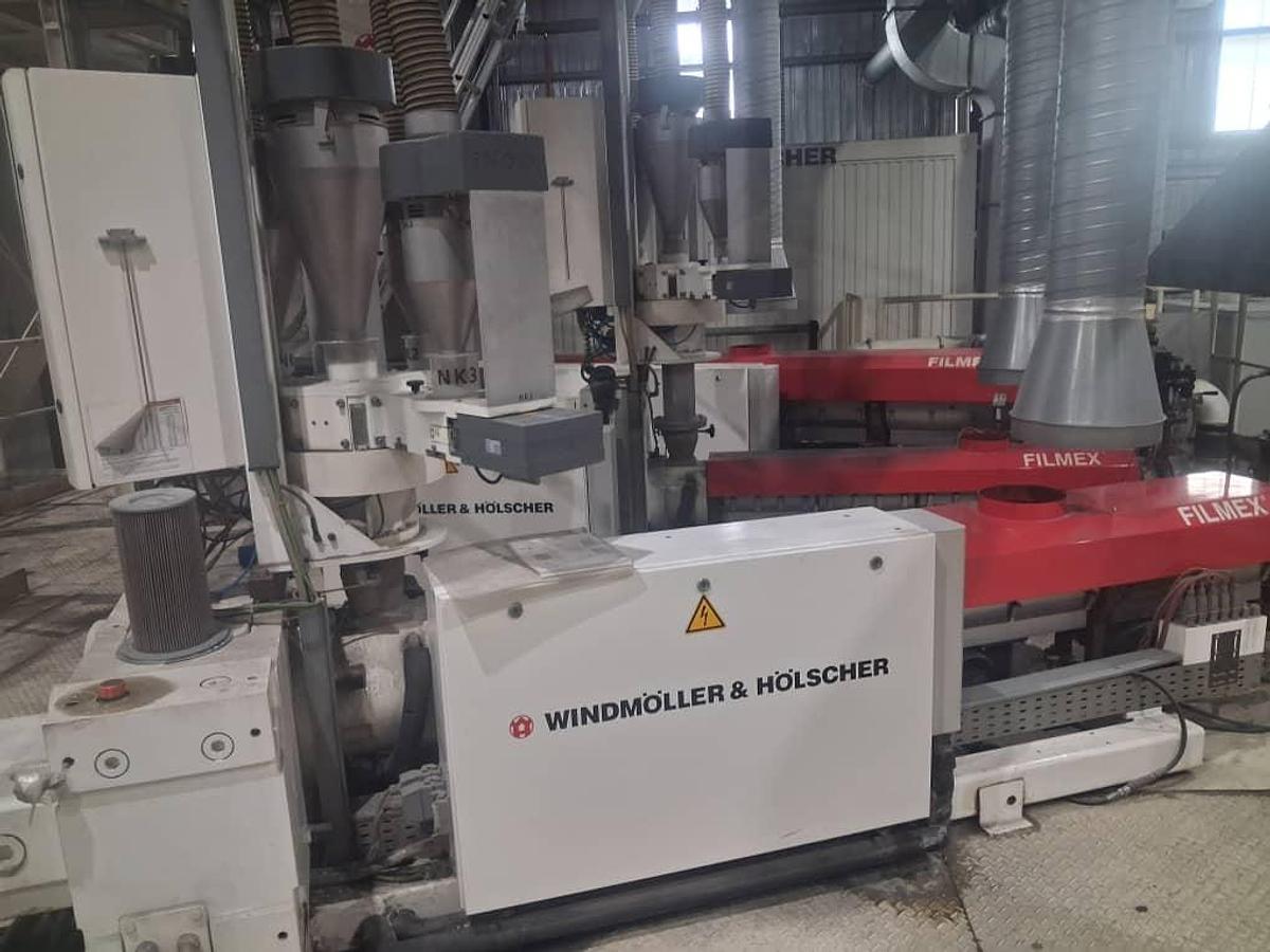 Used 94.5"(2400mm) WIDE WINDMOLLER & HOLSCHER MODEL FILMEX 3 LAYER CAST FILM LINE