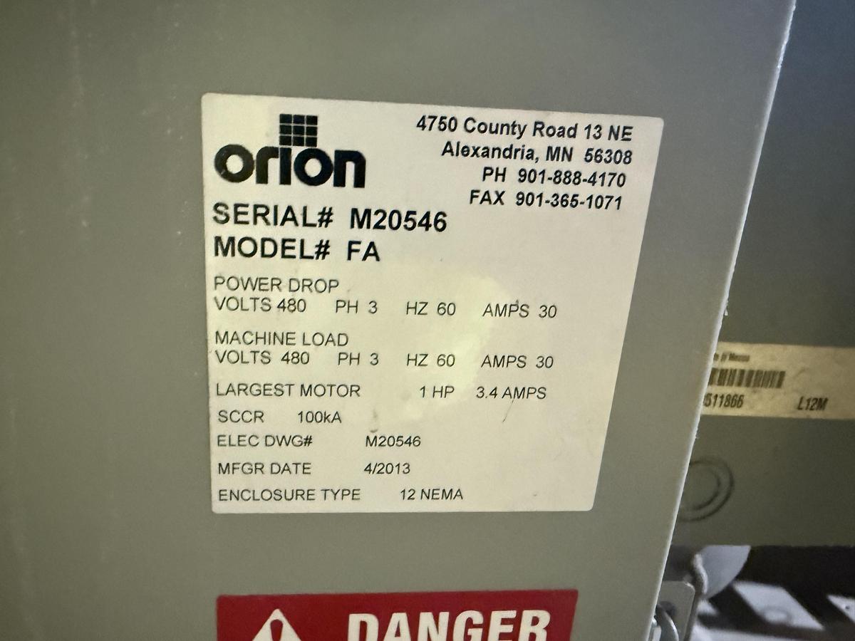 Used ORION FAOR90 / FA ORBITAL RING WRAPPER WITH STRAPPER COMPLETE SYSTEM