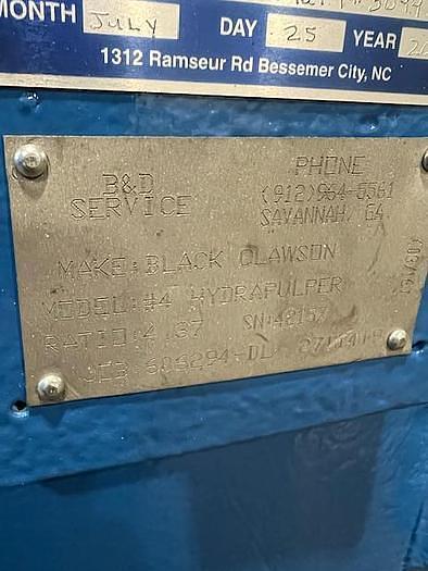 Used BLACK CLAWSON SIZE 4   4.37:1 RATIO PULPER DRIVE REBUILT