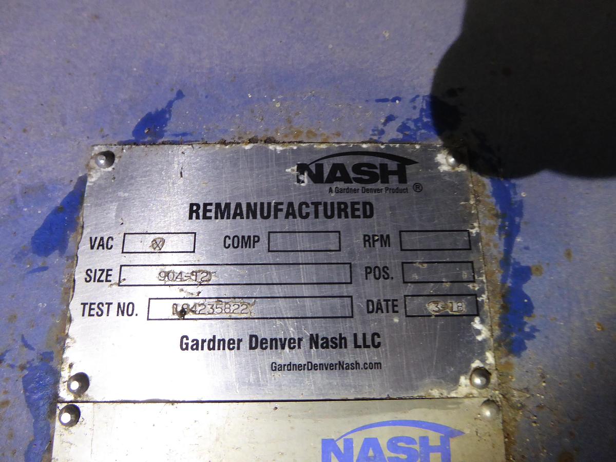 Used NASH MODEL 904 T2 VACUUM PUMP REBUILT 2018