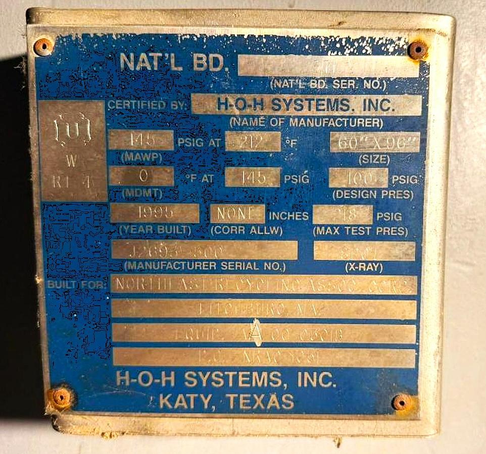 Used H-O-H SYSTMES, INC DEMINIERALIZER STATION WITH TWO TANKS